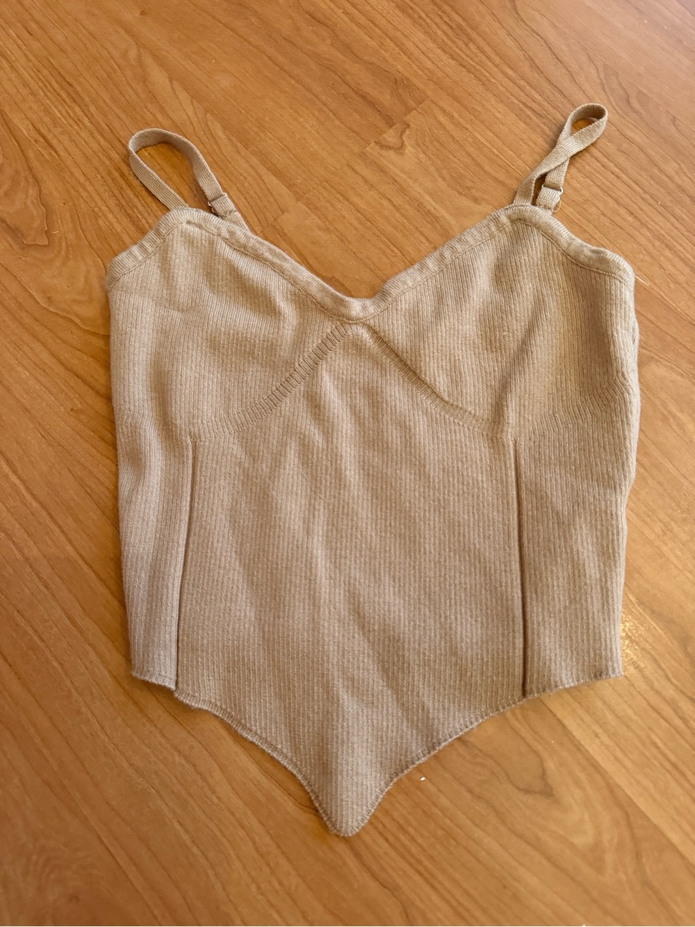 Kids Cream Ribbed One-Piece Swimsuit - Picture 2 of 2